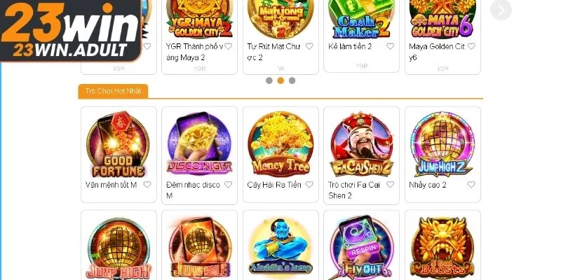Nổ hũ 23WIN CQ9 cung cấp nhiều game hot